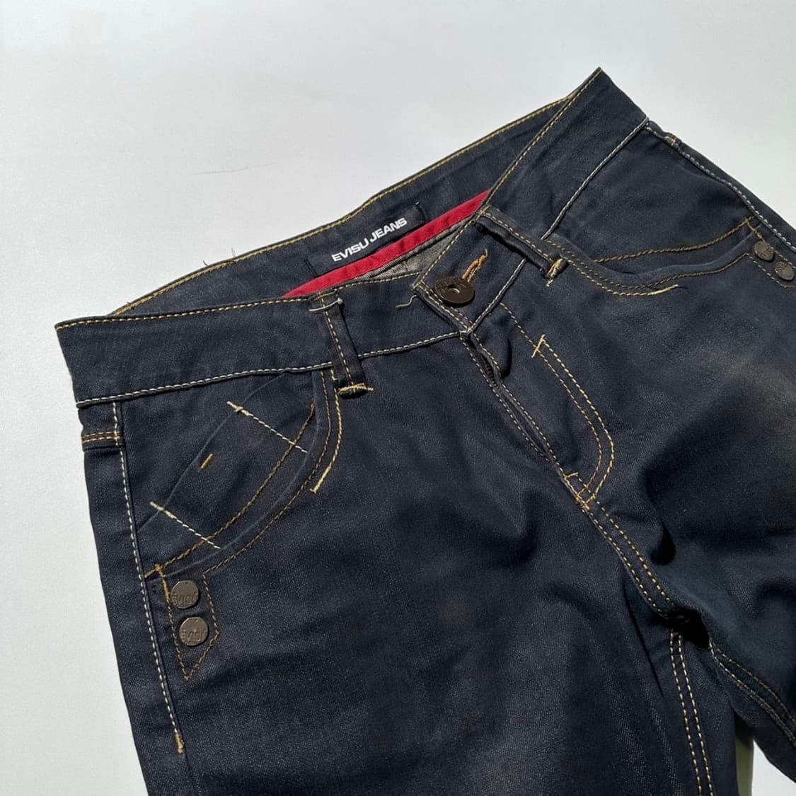 EVISU 에비수 용 자수 데님 팬츠 36 상품이미지4