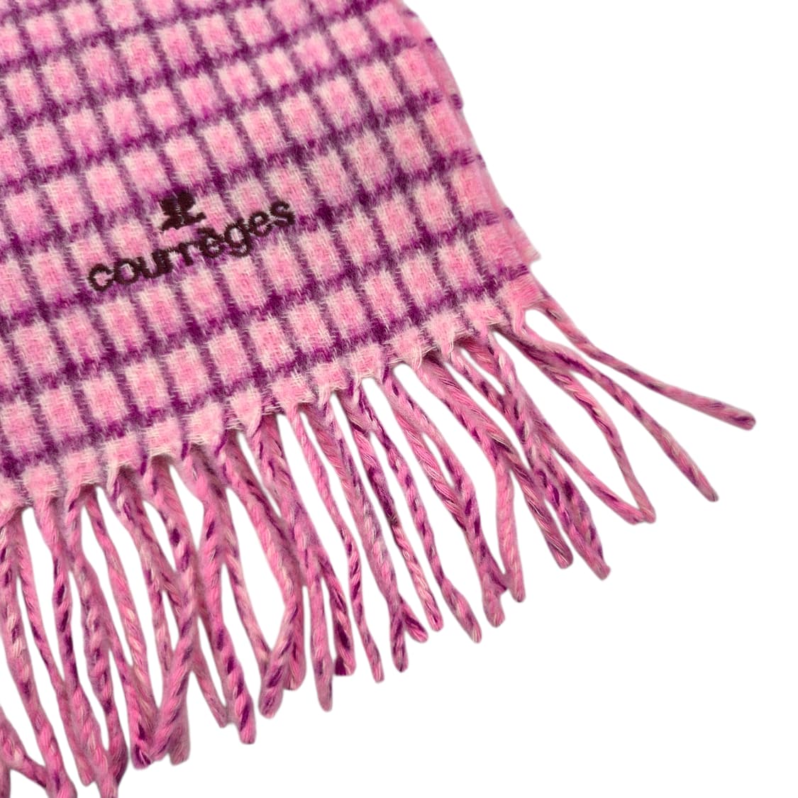 00s 프랑스 꾸레쥬 메리노 울 100% 하운드 머플러 상품이미지3