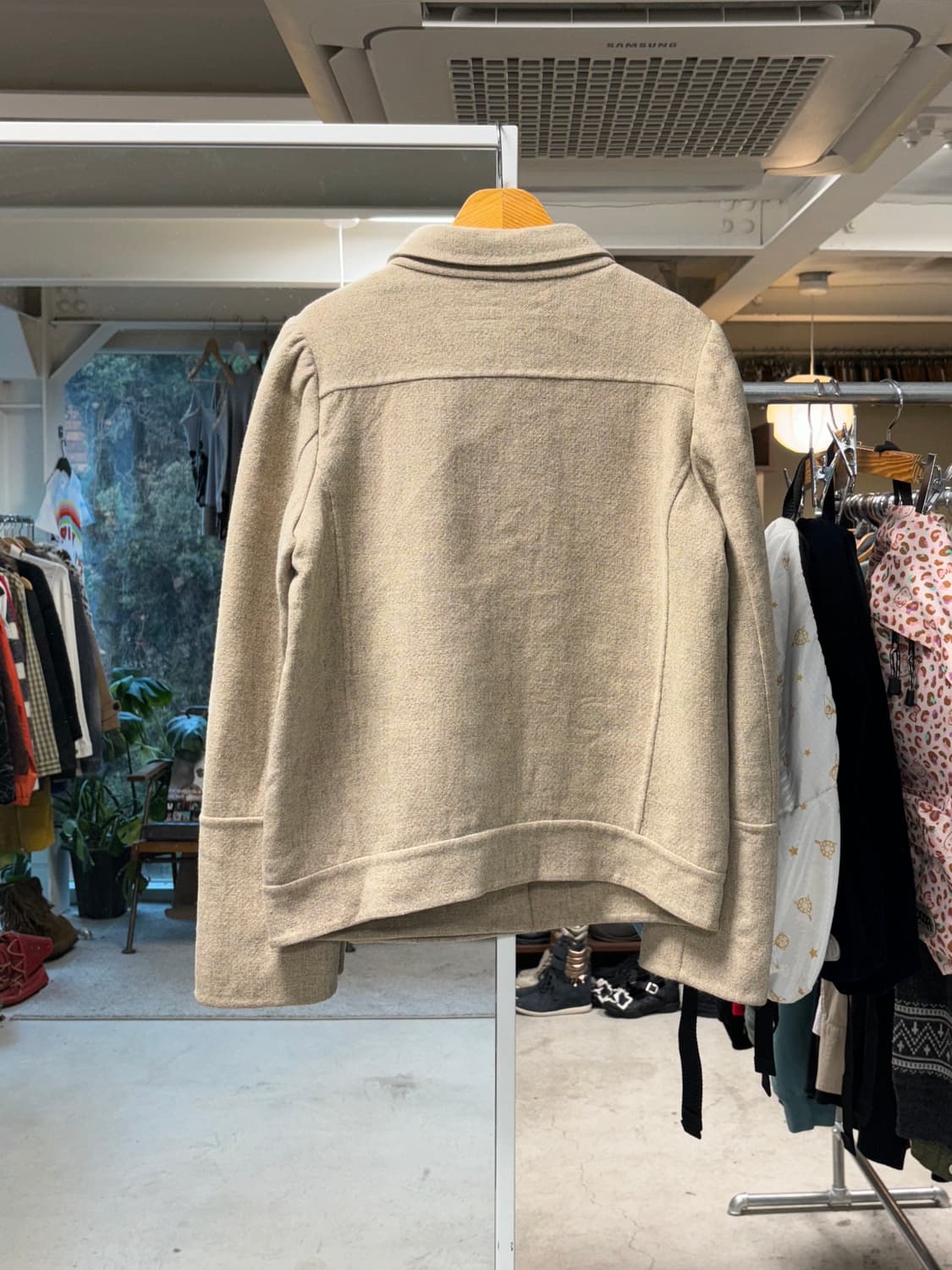 츠모리 치사토 베이지 울자켓 상품이미지2