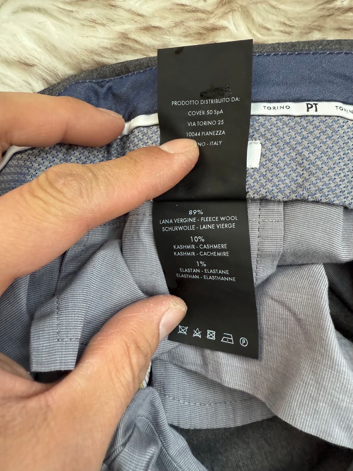 PT Torino 울+캐시미어 플란넬 팬츠 50  상품이미지5