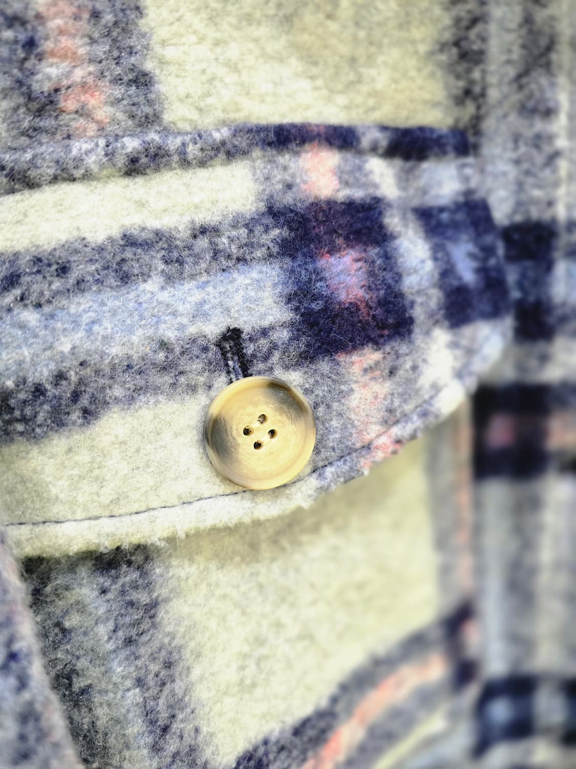 체크 롱 셔츠 자켓 상품이미지4