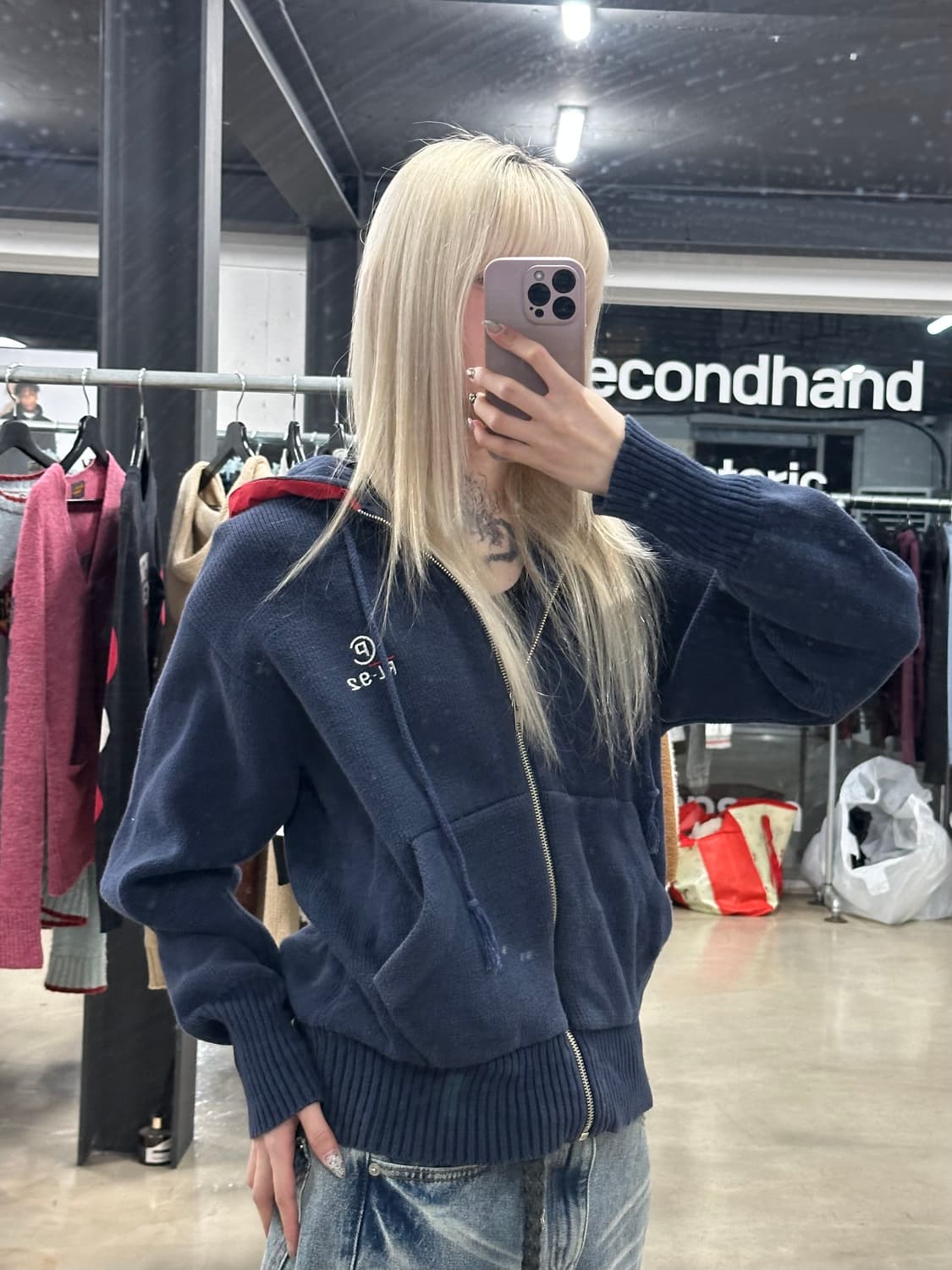 Polo 폴로 랄프로렌 90’s  RL-92 코튼 니트 후드집업 상품이미지3