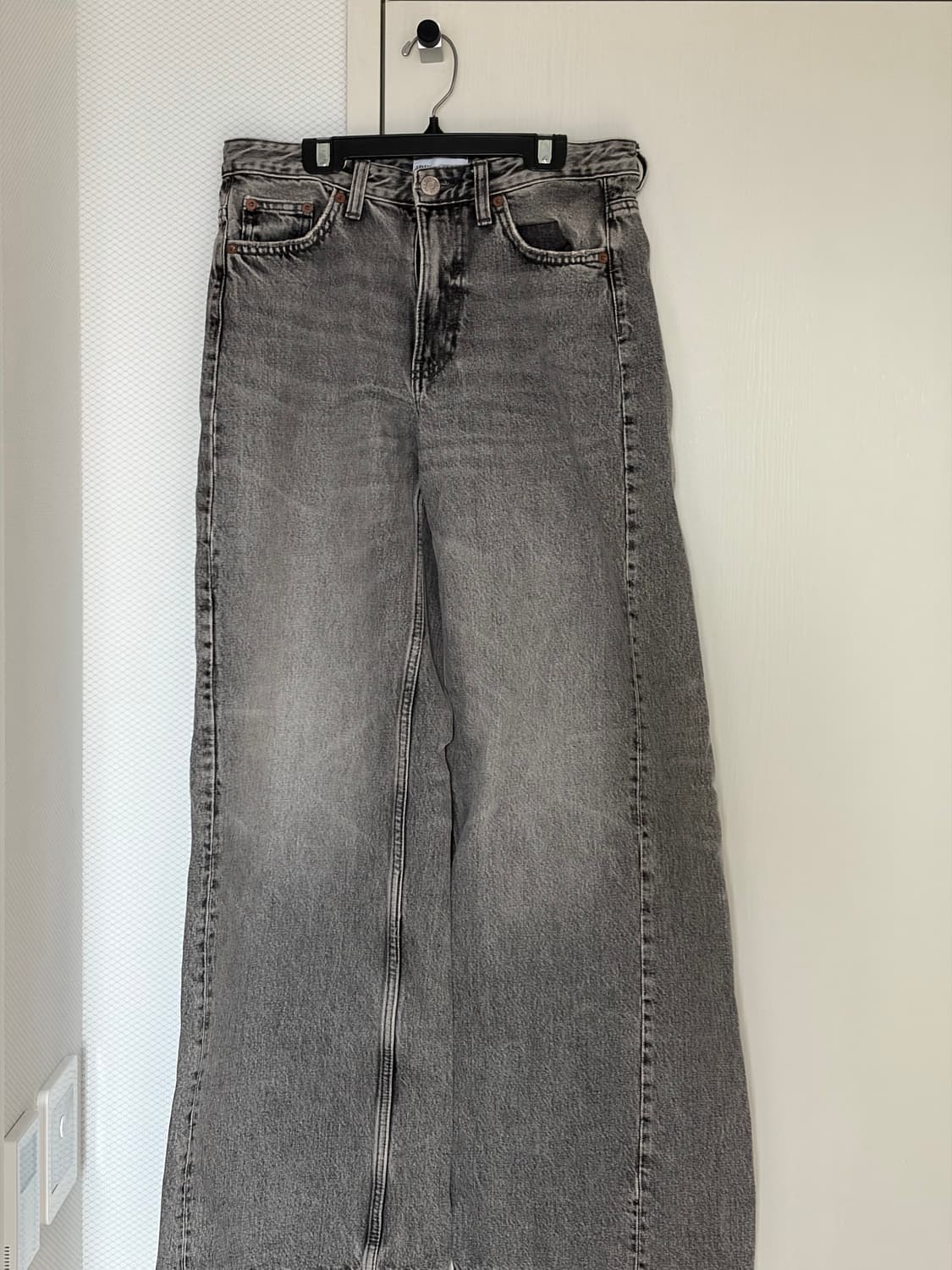 ZARA 흑청 와이드 데님 팬츠 상품이미지2