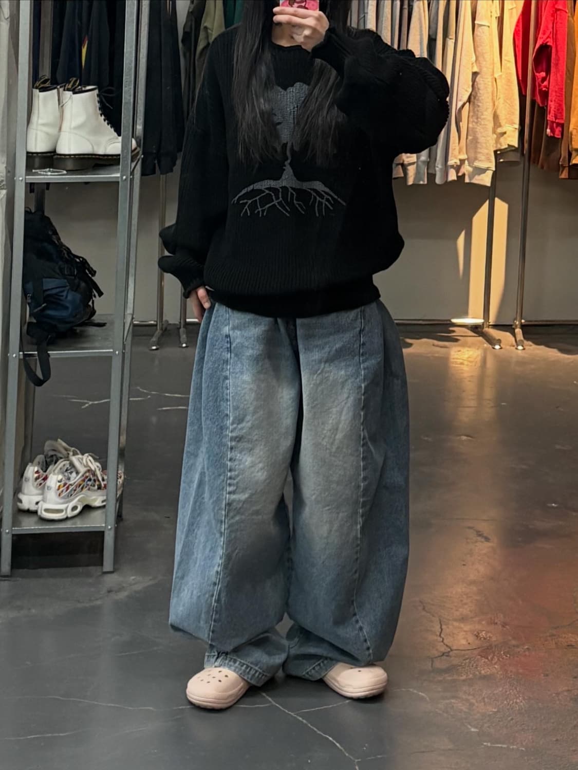 우알롱 호프트리 트랙해치 니트 A3156 상품이미지1