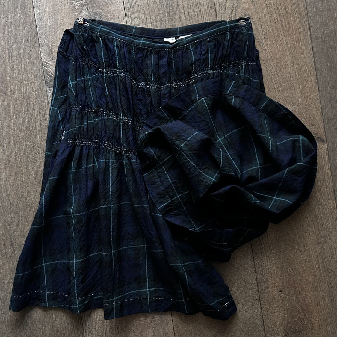 Shirring Check Skirt Pants 상품이미지7