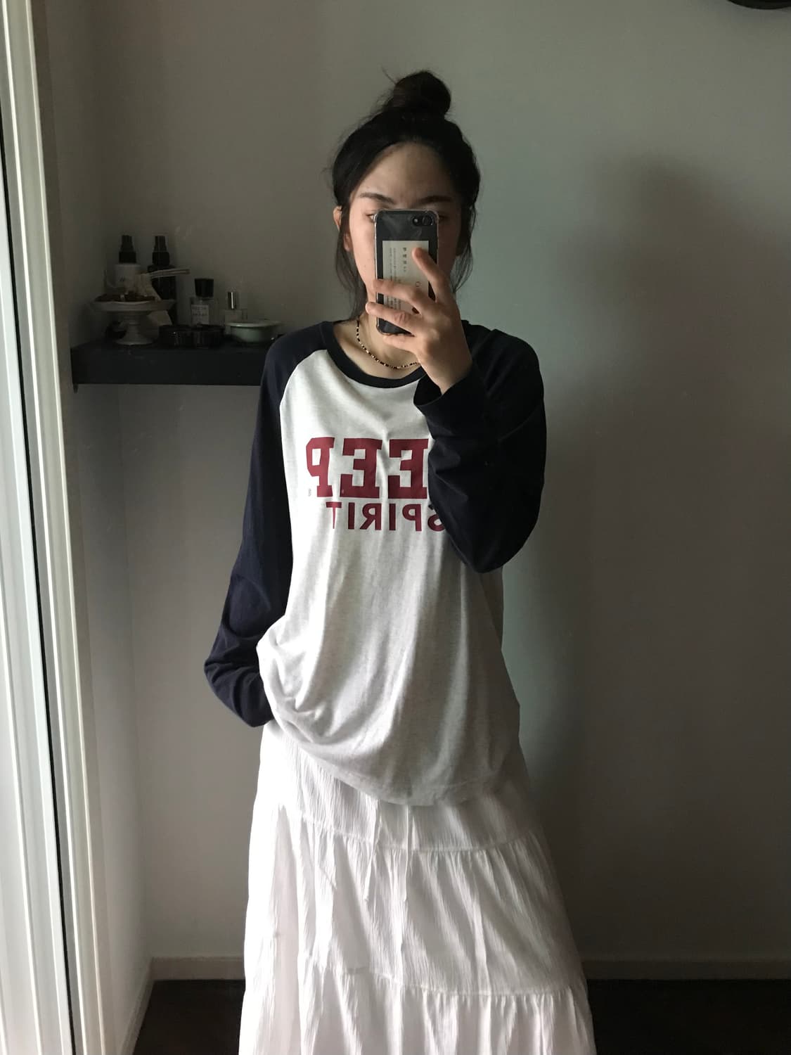지프 중앙 프린팅 나그랑 긴팔 슬리브티 상품이미지1