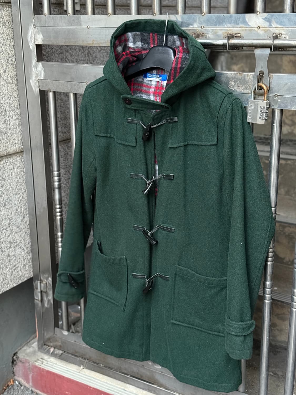 00s 준야와타나베 꼼데가르송 맨 더플 떡볶이 코트 상품이미지1