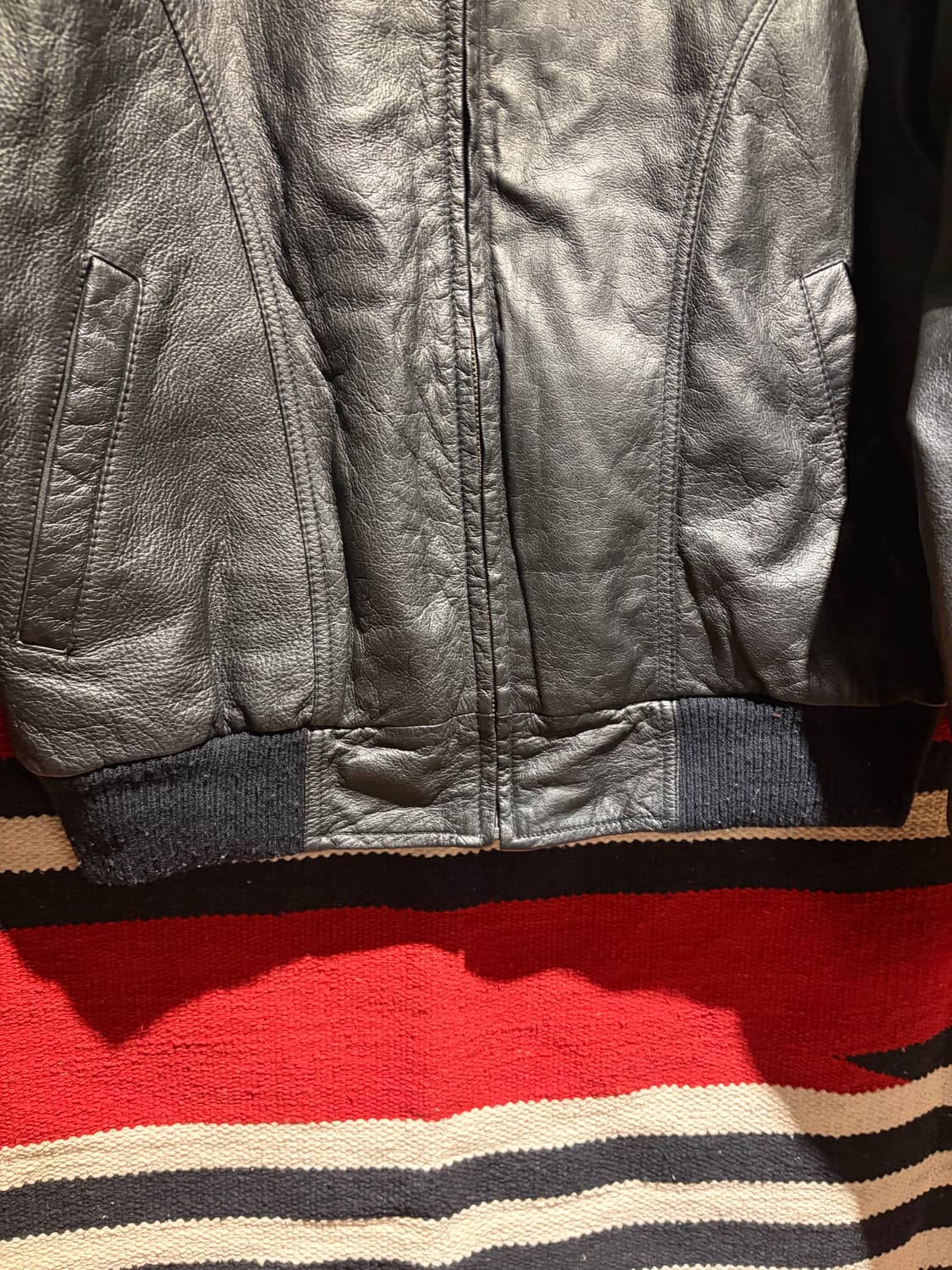 Cowhide leather bomber jacket / 소가죽 봄버 상품이미지5