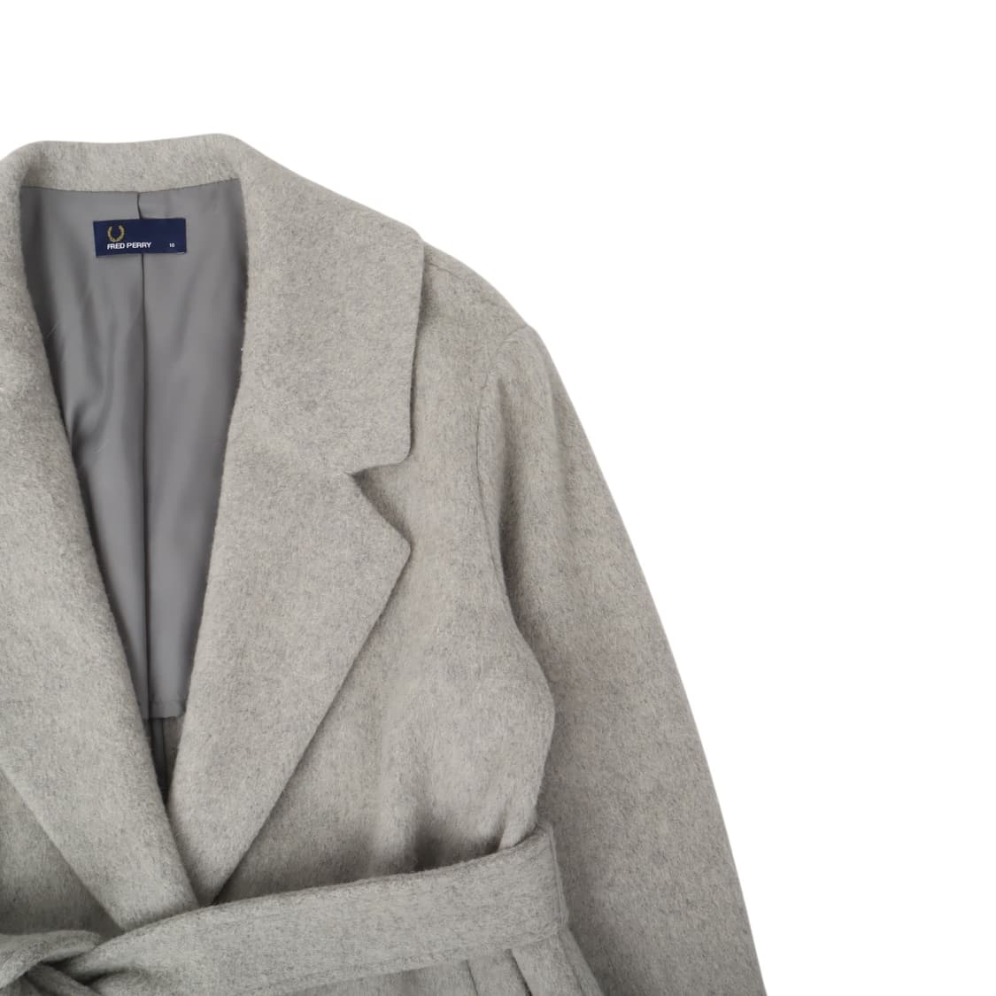 프레드페리 그레이 울 로브 코트 상품이미지3
