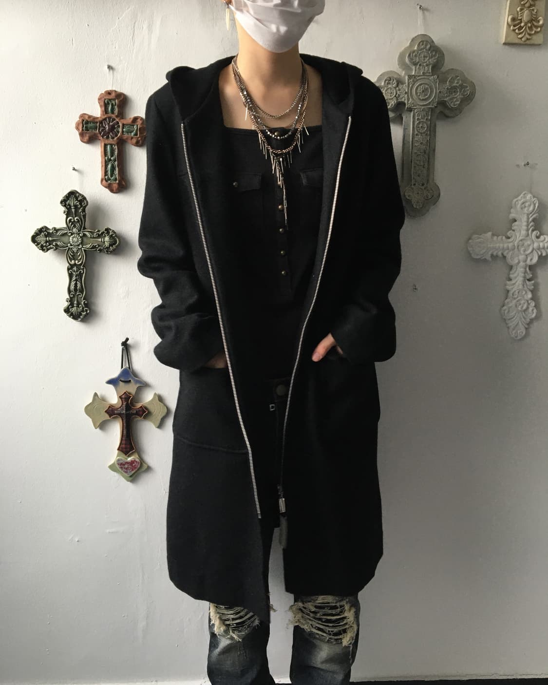Woolen hood coat 상품이미지7
