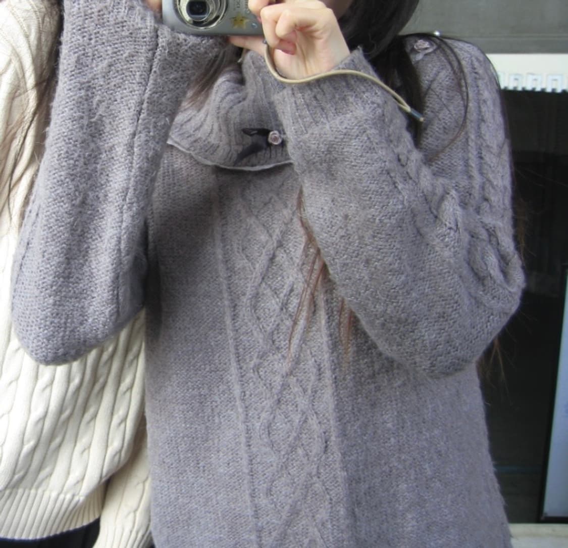 빈티지 레이스 니트 로즈 포인트  상품이미지1