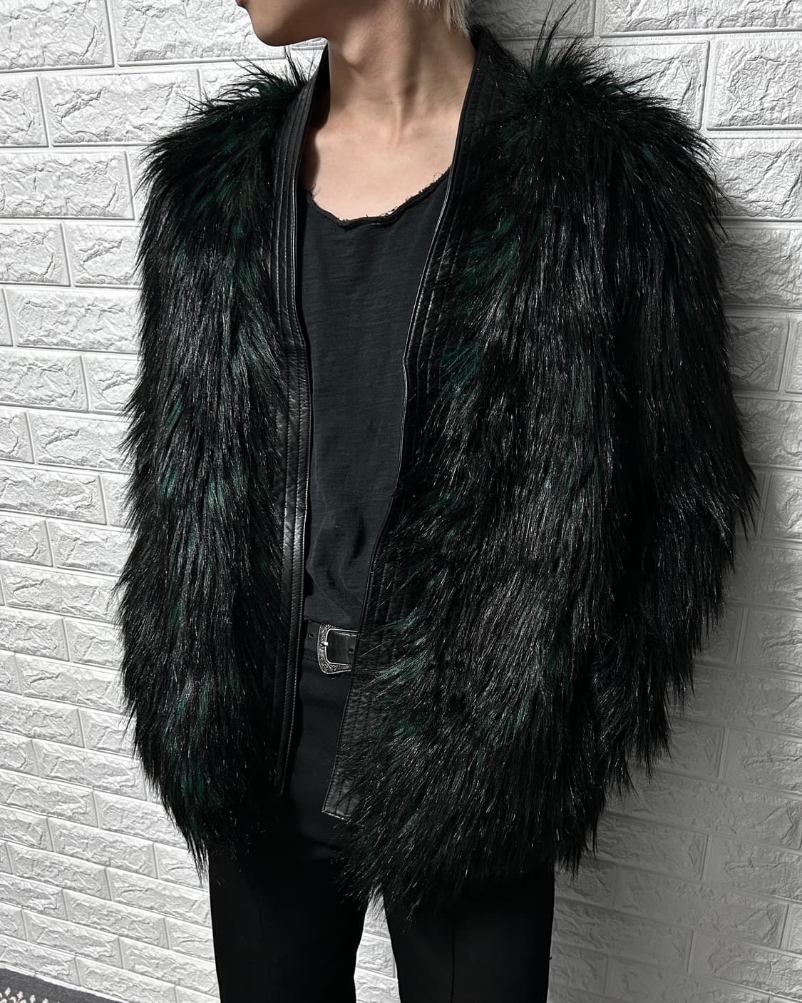 발망 h&m 레더 라이닝 퍼 자켓 상품이미지1