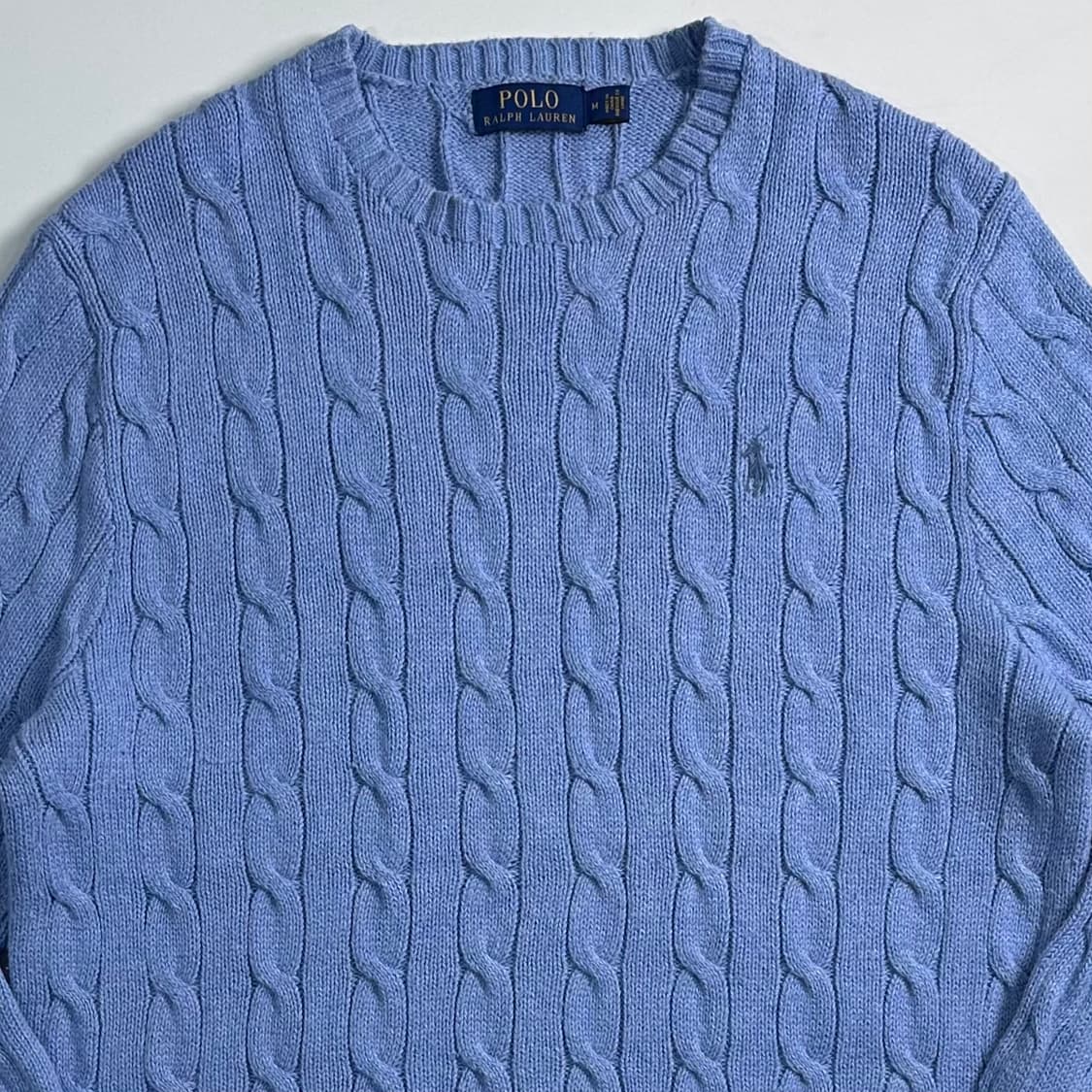 폴로 랄프로렌 스카이블루 케이블 니트 상품이미지2