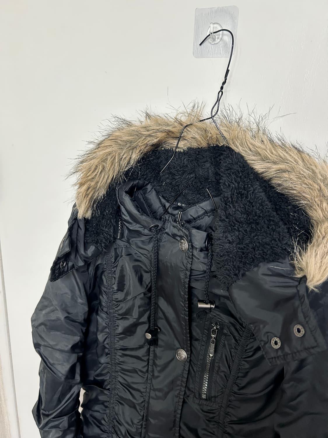 스카이봄버 빈티지 블랙 셔링 자켓 상품이미지3
