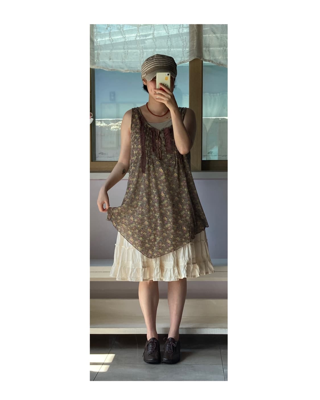 브라운 레이스 롱슬리브리스 상품이미지5