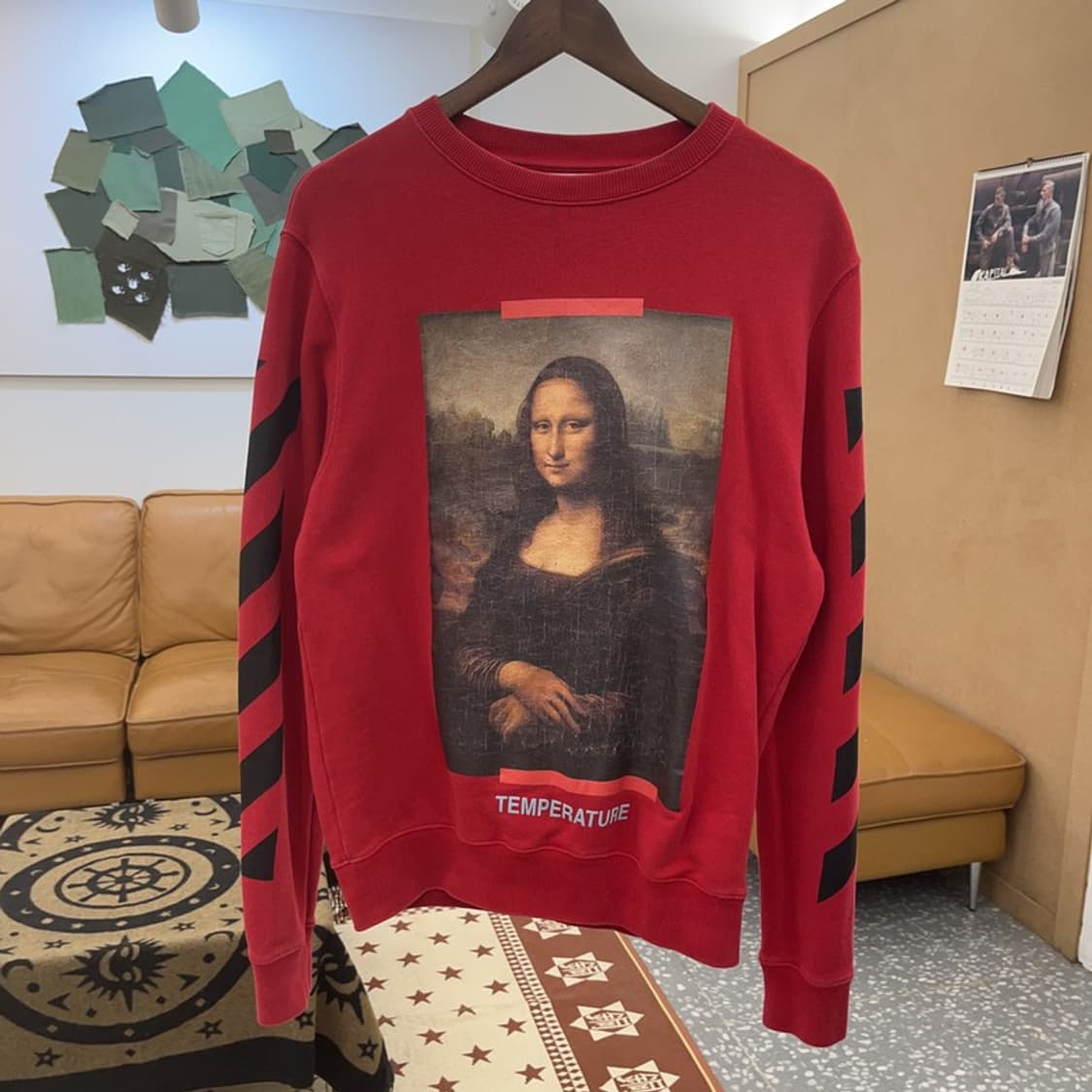 오프화이트 올드스쿨 스트릿 힙합 모나리자 맨투맨 XXS C08662 상품이미지3