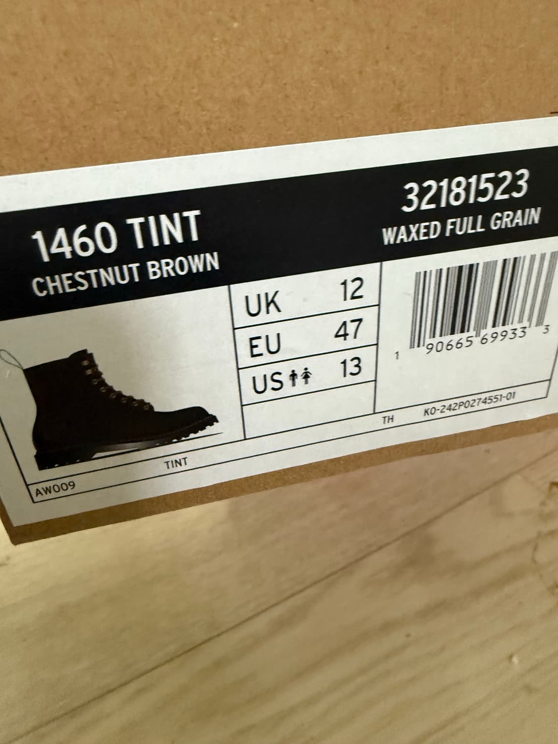 디네댓x닥터마틴 콜라보 브라운 왁스드 1460 tint 310size 상품이미지3