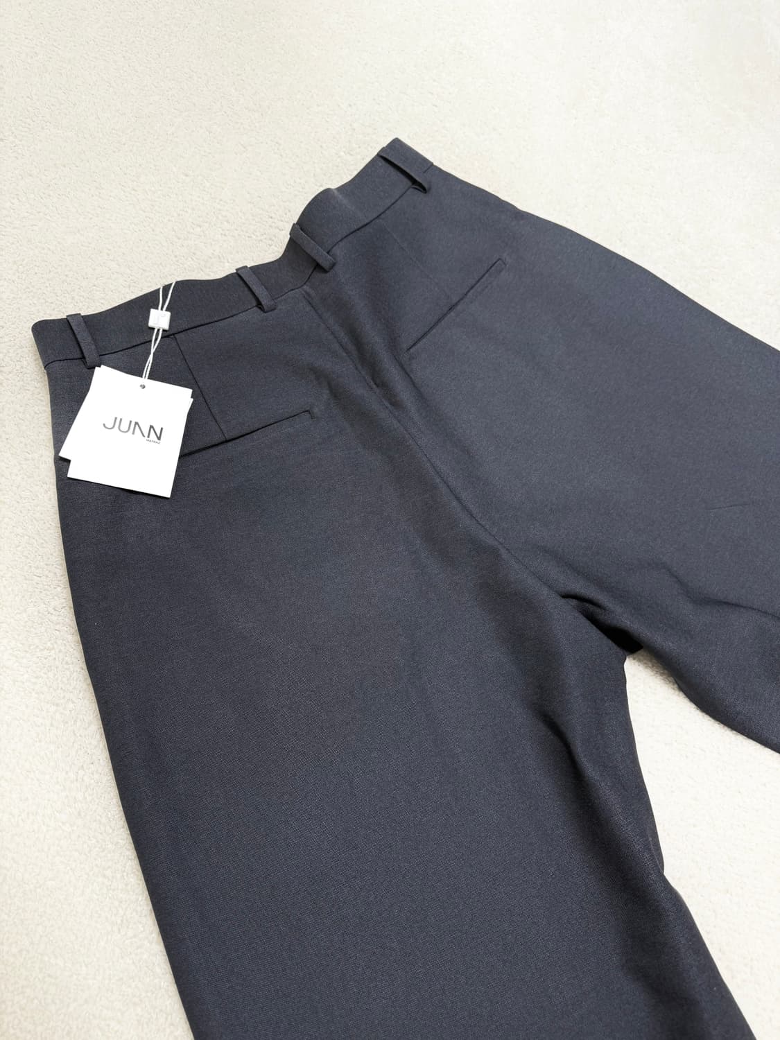 플리마켓🔥 주앙옴므 리파인드 커브드 팬츠 (차콜 L) 상품이미지3