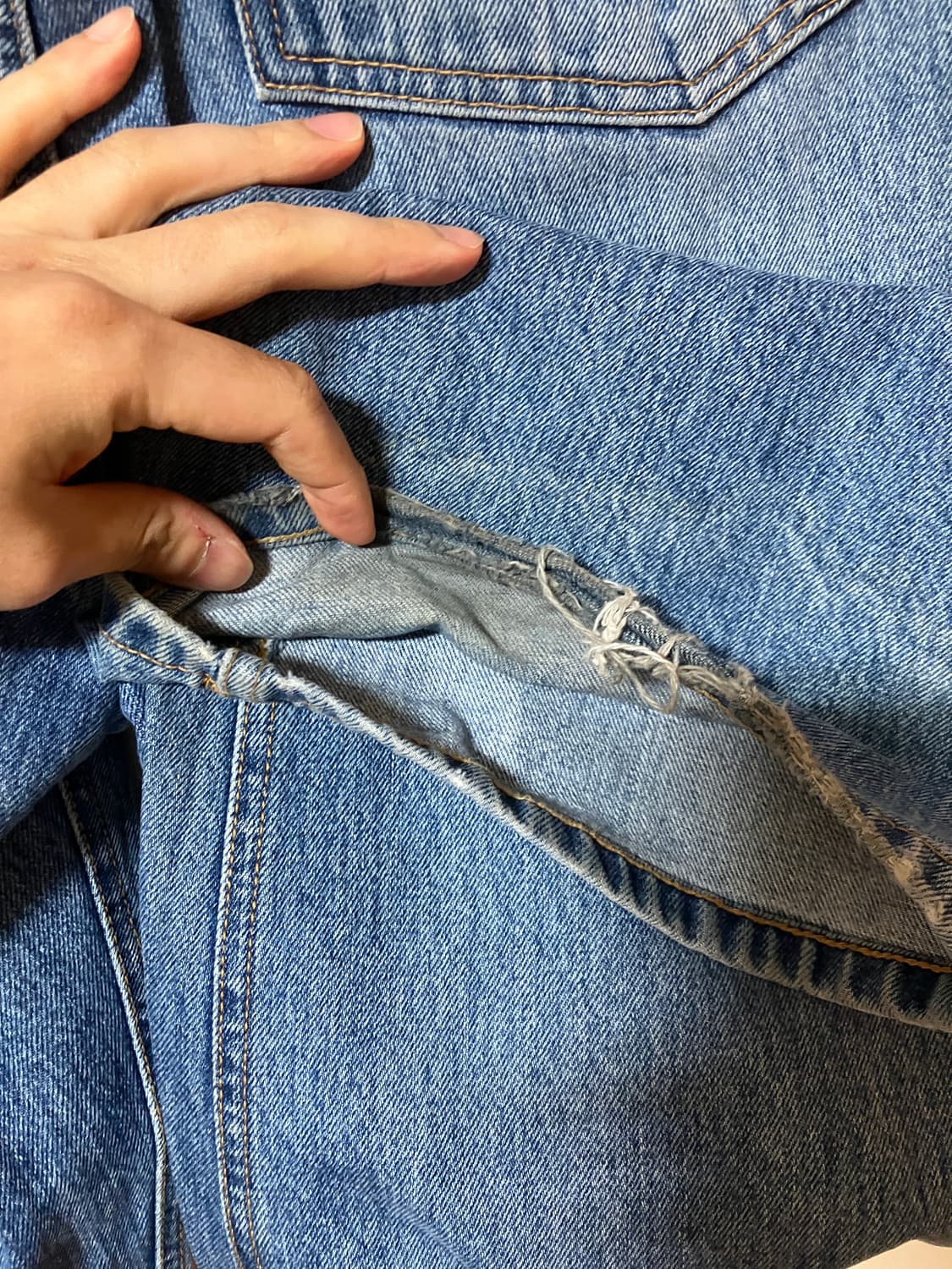 유스 세미와이드 데님팬츠 상품이미지5