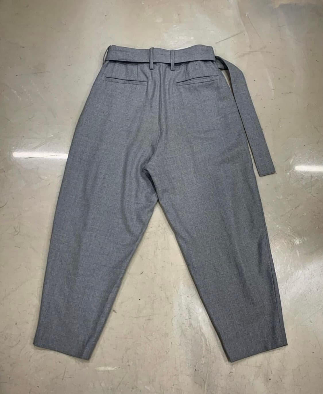 Yohji yamamoto 울x폴리 벨티드 디테일 팬츠 상품이미지6