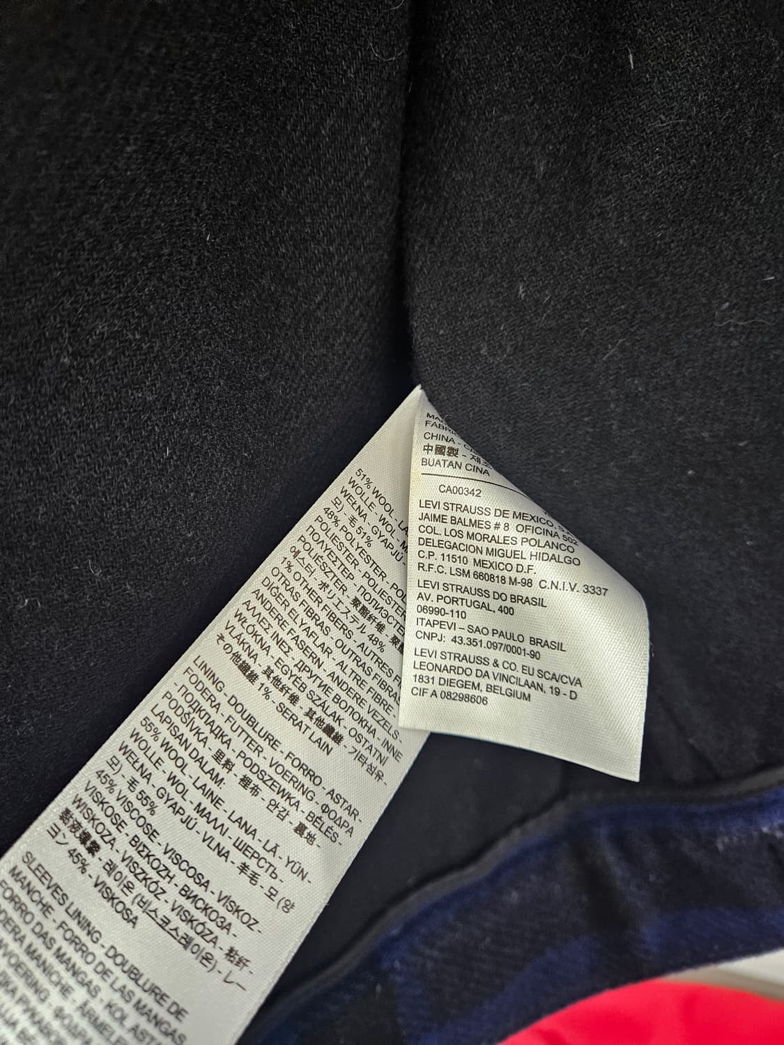 리바이스 울 트러커 체크자켓 L 상품이미지4