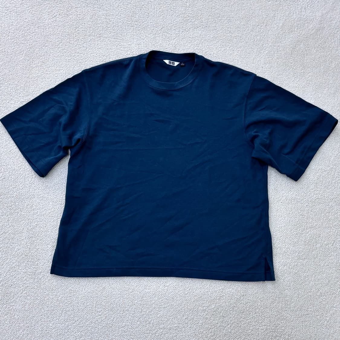 L 유니클로 오버사이즈 크루넥 티셔츠 0312E 상품이미지1