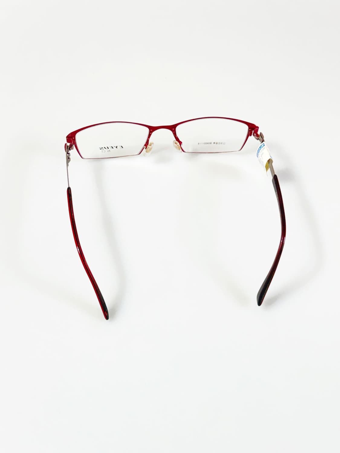 EYEUS 레드 티타늄 슬림 스퀘어 빈티지 안경 상품이미지5