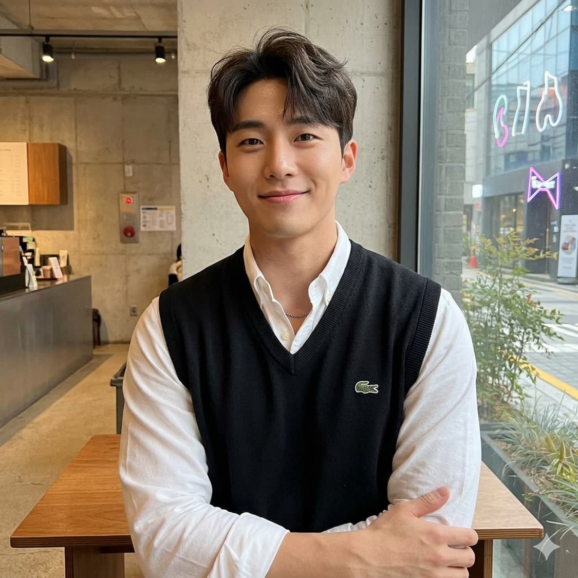 라코스테 울100% 니트조끼(95) 상품이미지1