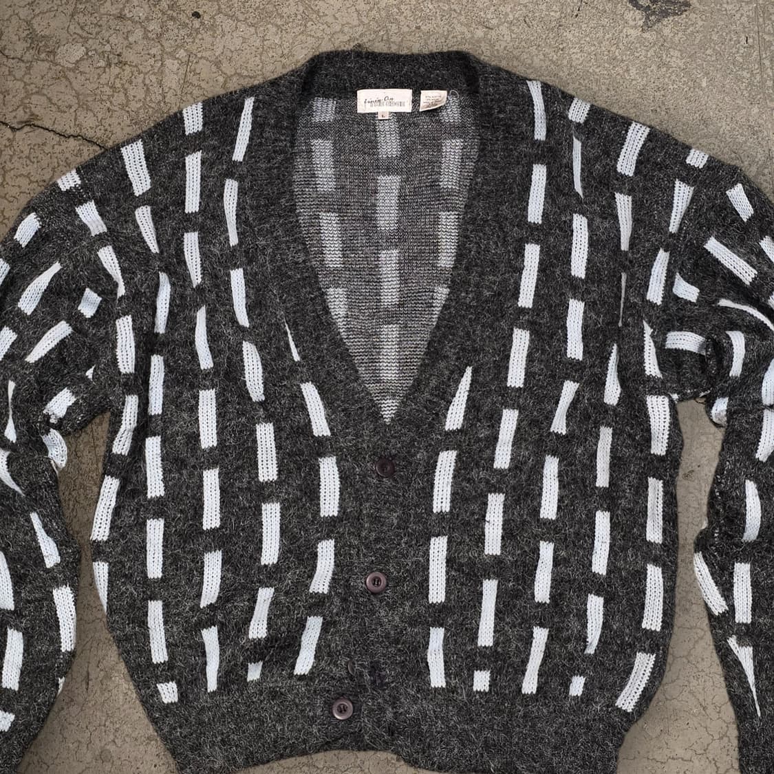 80s Livin' On The Edge 세로대시 가디건 상품이미지2