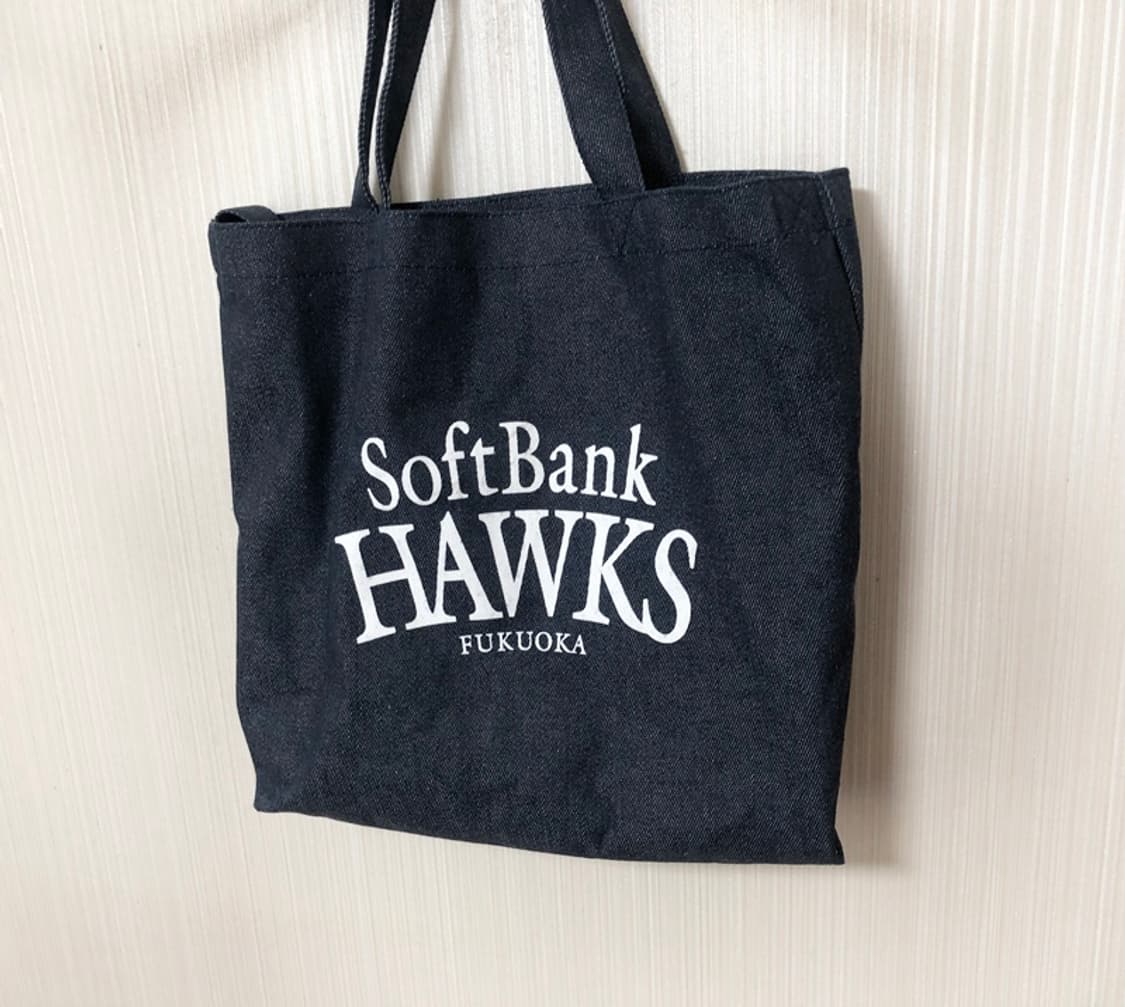 NPB 후쿠오카 소프트뱅크 호크스 데님에코백 상품이미지5