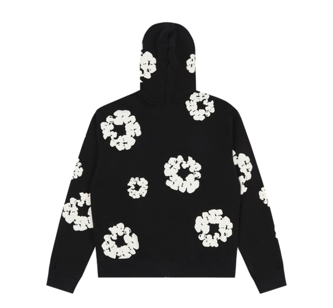 (L) 데님티어스 코튼 후드 집업 블랙 새제품 상품이미지2