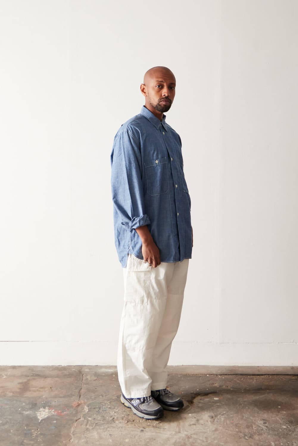 Ends and Means Work Shirts Chambray L 상품이미지4