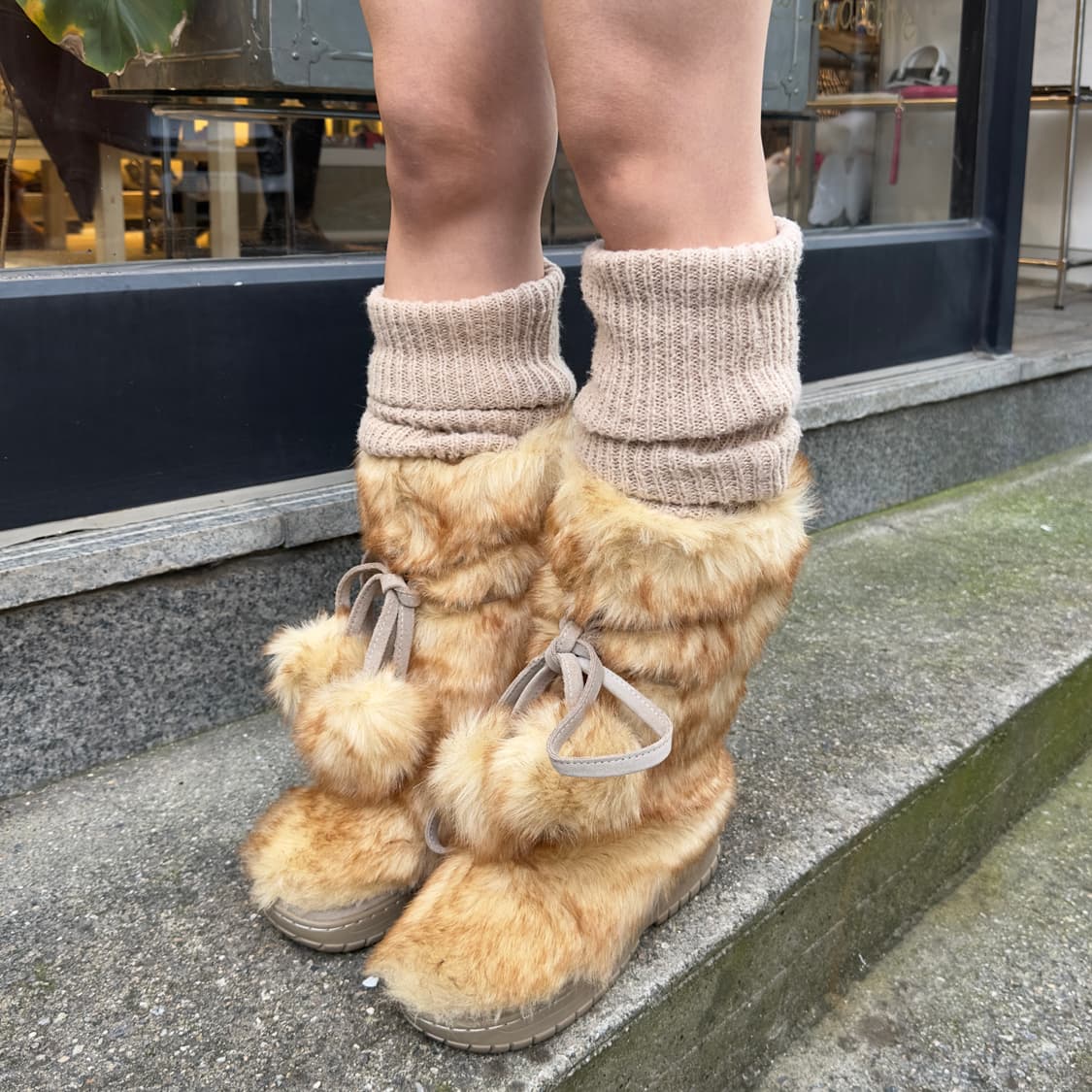 00s Y2K 콜린 스튜어트 털 부츠 상품이미지8