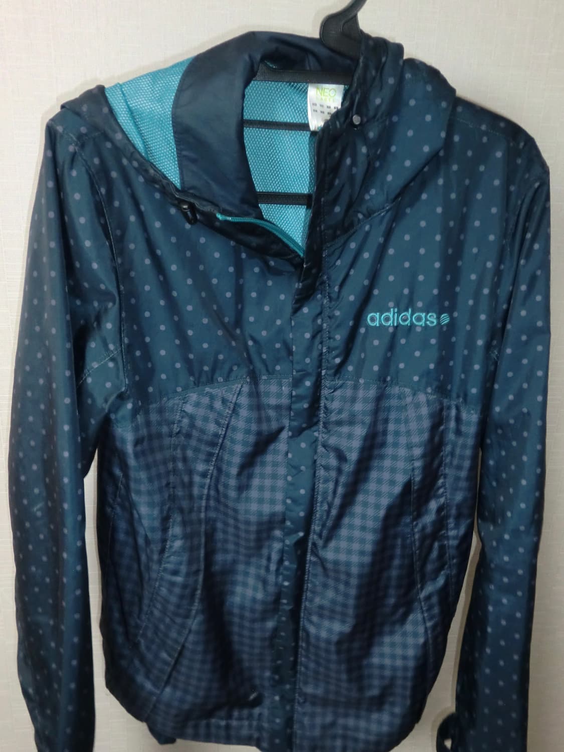 아디다스 도트 체크 바람막이 러블리 일본 빈티지 니혼진 모리걸 하구미 상품이미지2