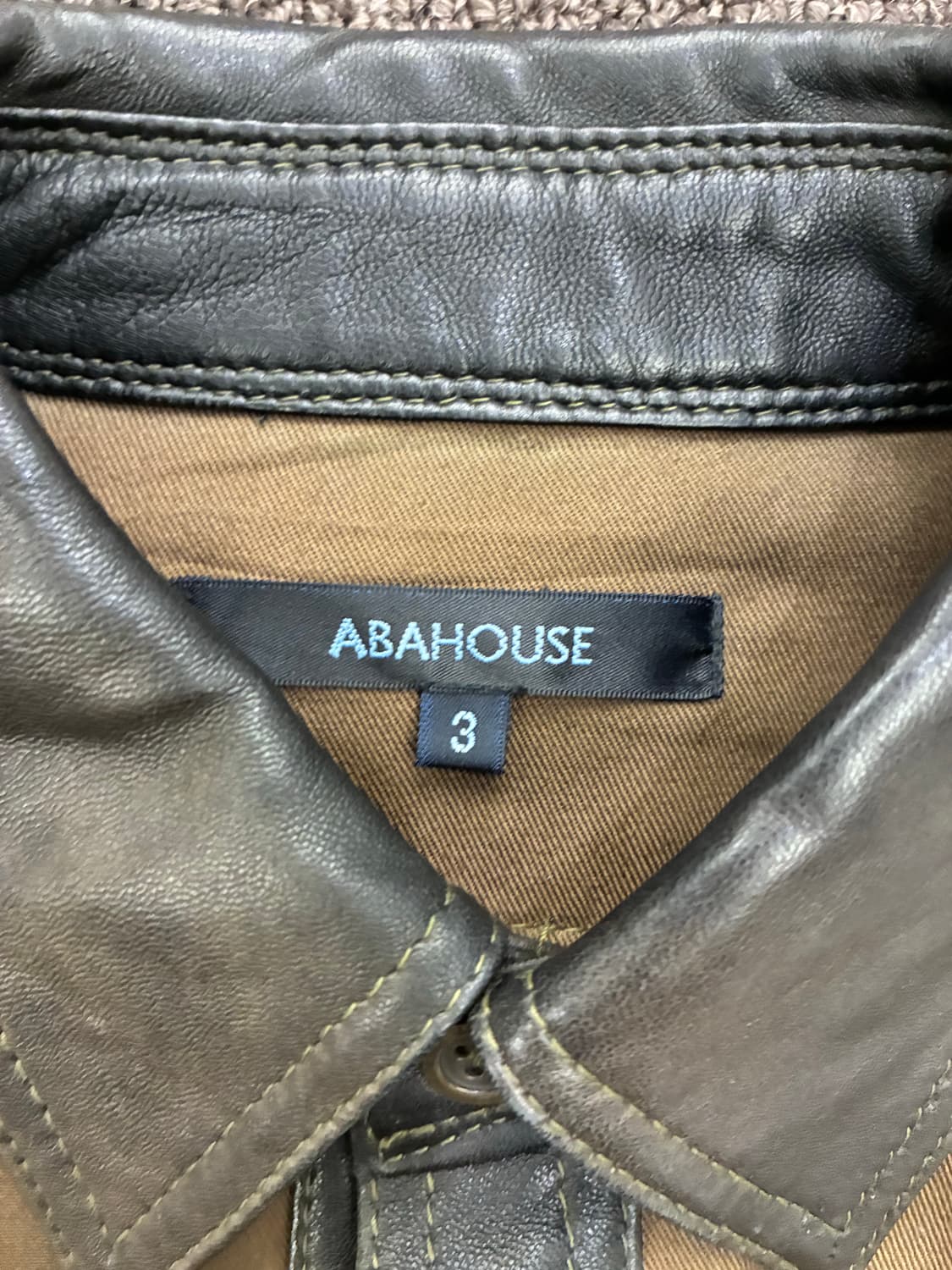 3)Japanese vintage 여성 가죽 디테일 셔츠 상품이미지6