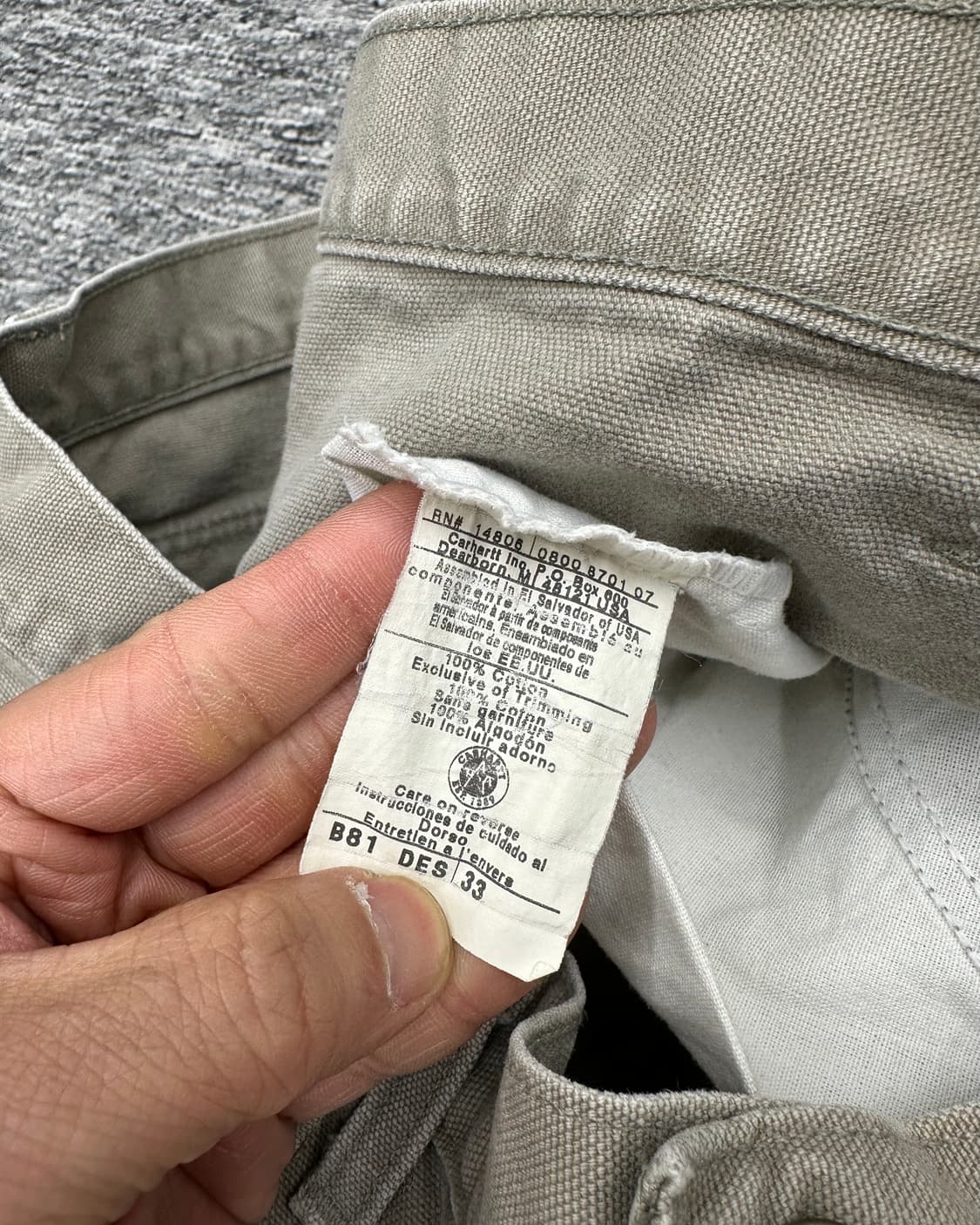 (허단40)칼하트 워크 반바지-M1993 상품이미지5