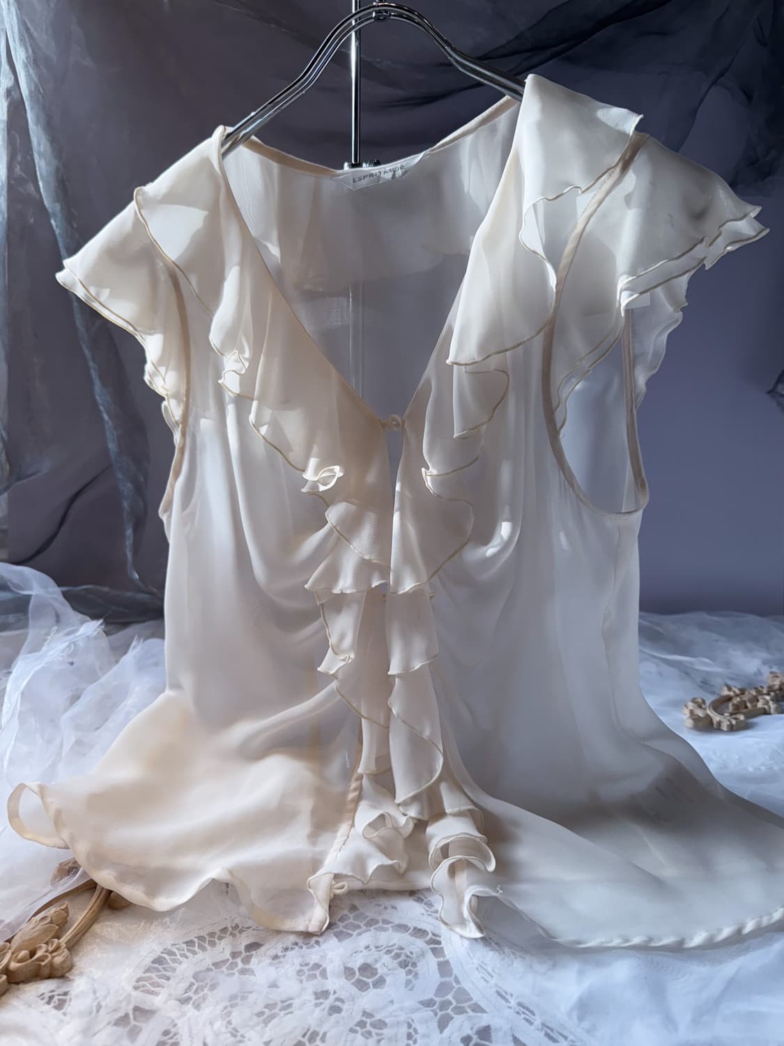 Button Shirring Blouse 0132 상품이미지1