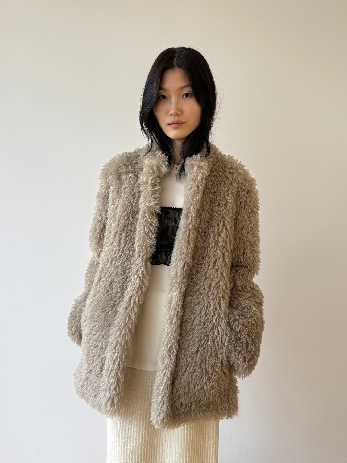 샵레터 Diane shearling coat (ash beige) 상품이미지1