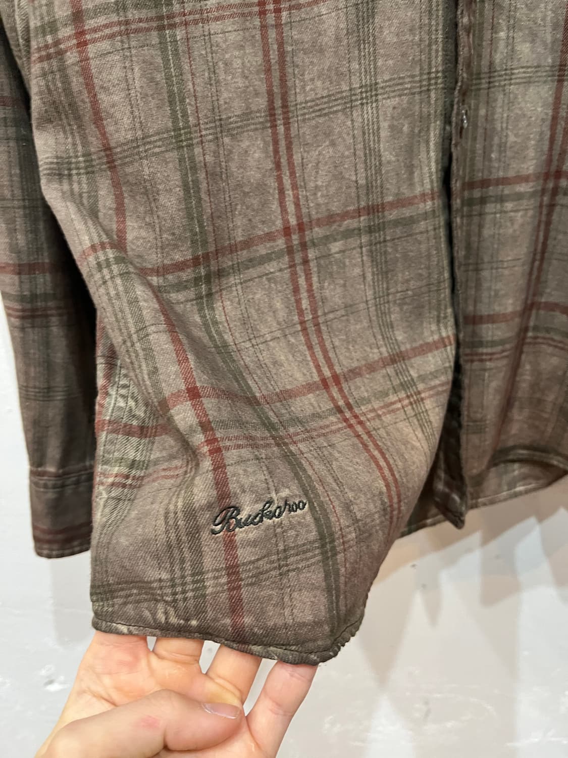 버커루 가먼트다잉 체크 셔츠  상품이미지2