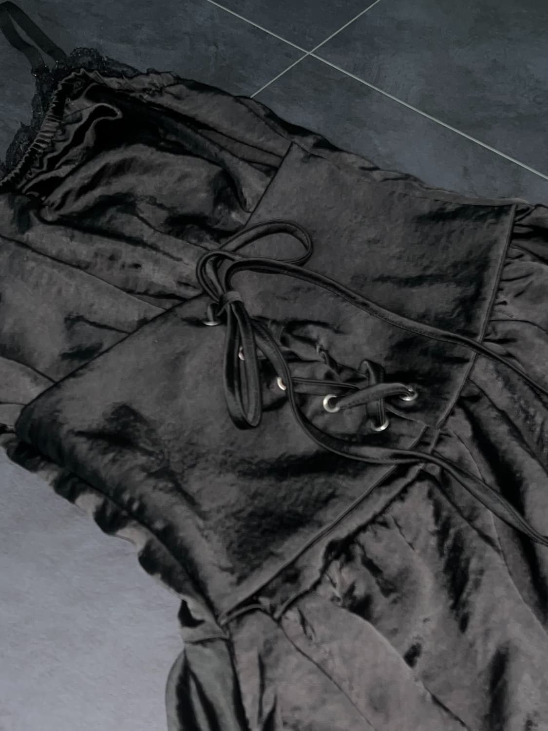 유일매물*체리퀴리 코르셋 원피스 *블랙 상품이미지1