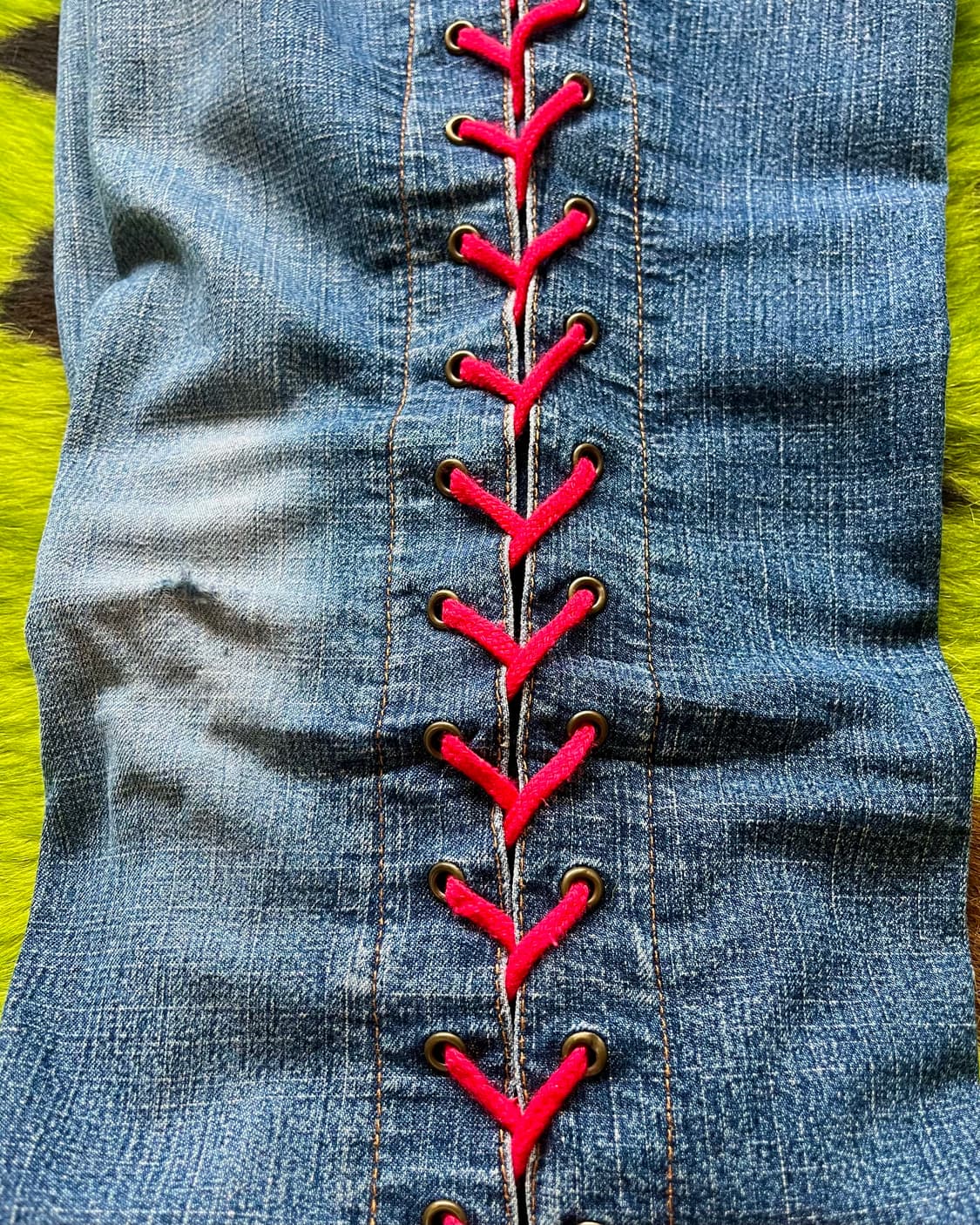 Old Western Lace-up Bell Bottom Jeans 상품이미지7