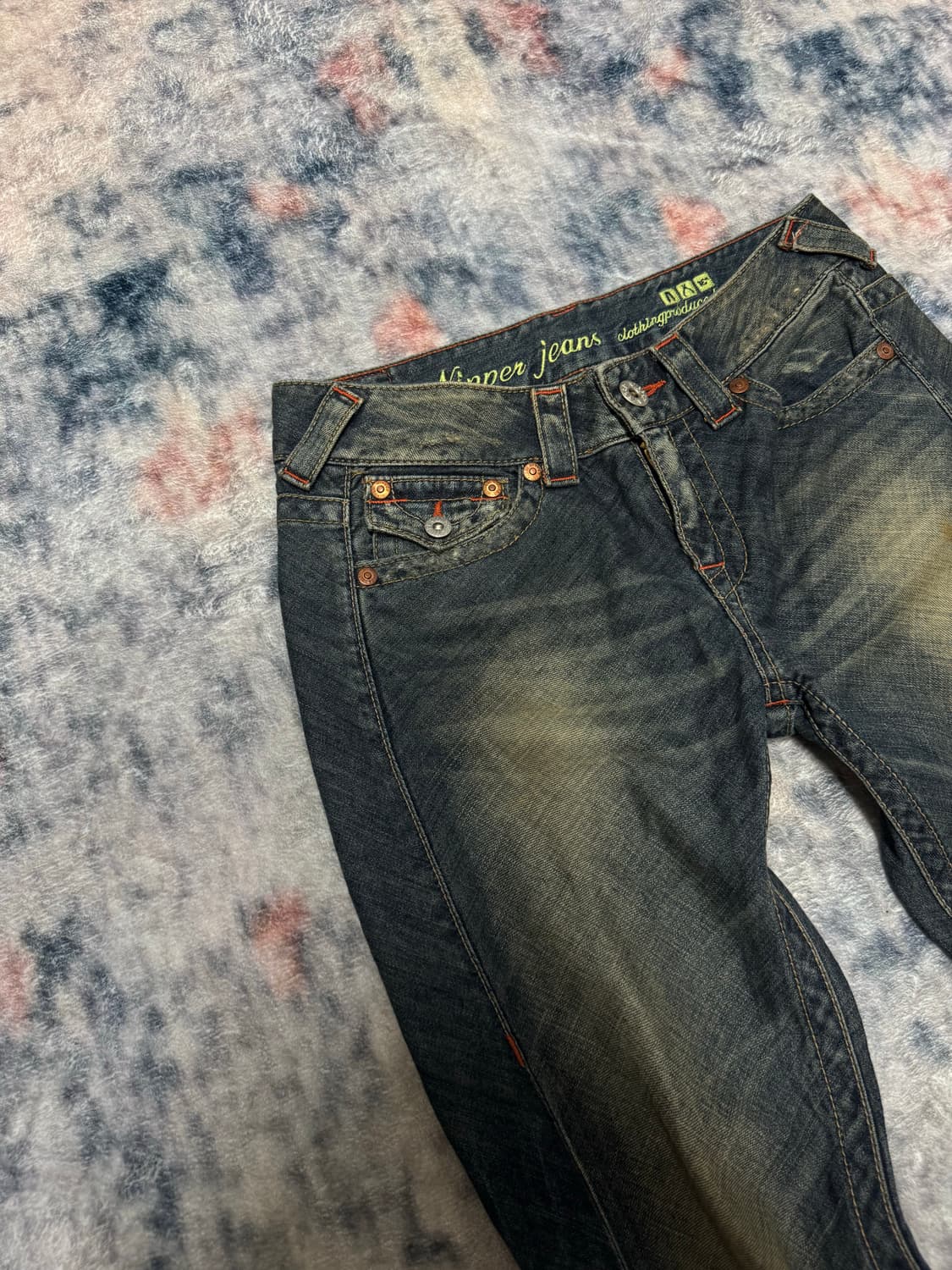 Nipper jeans wide bell bottom washing de 상품이미지3
