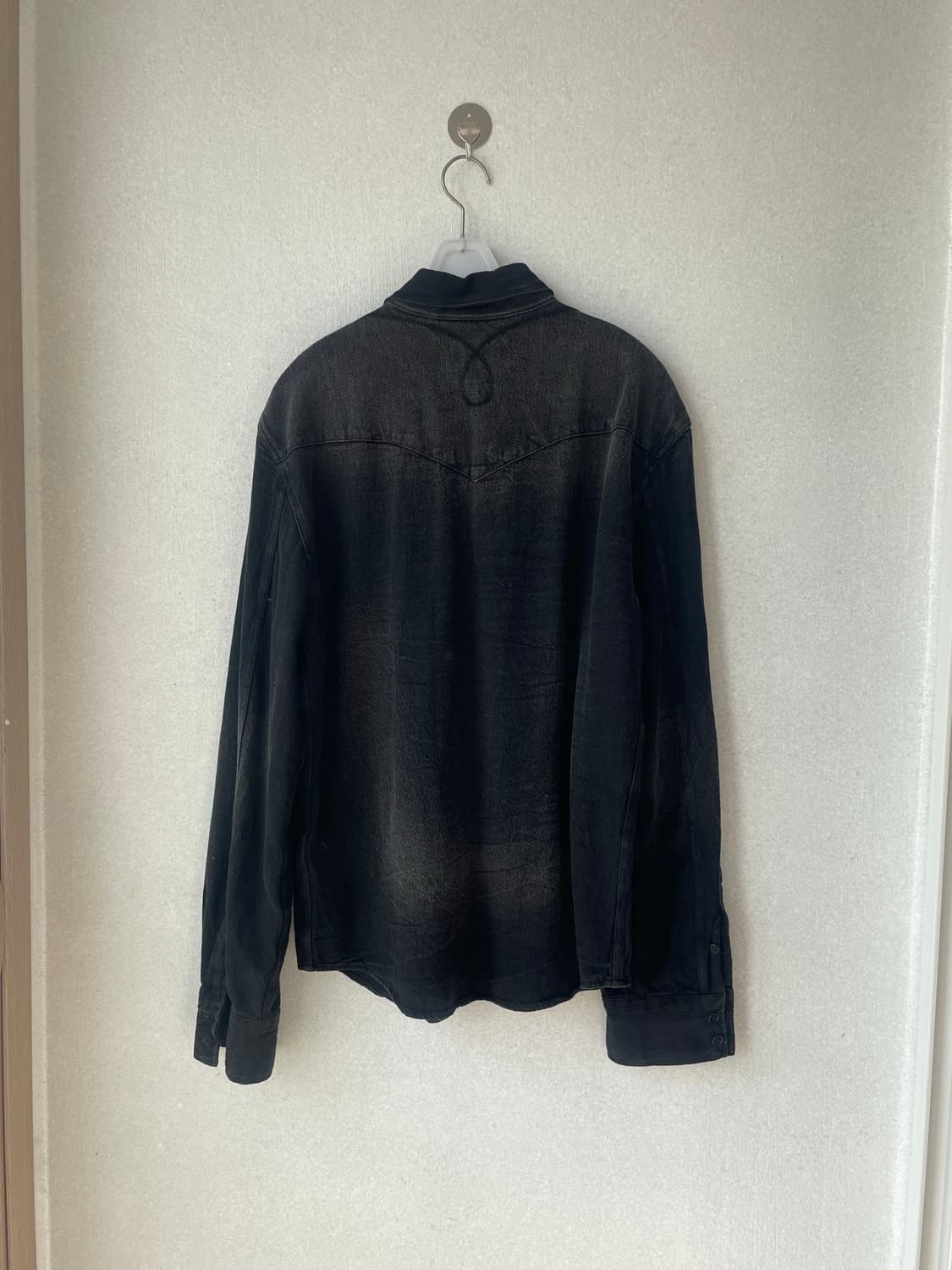 엘무드 블랙 워시드 웨스턴 셔츠  상품이미지2