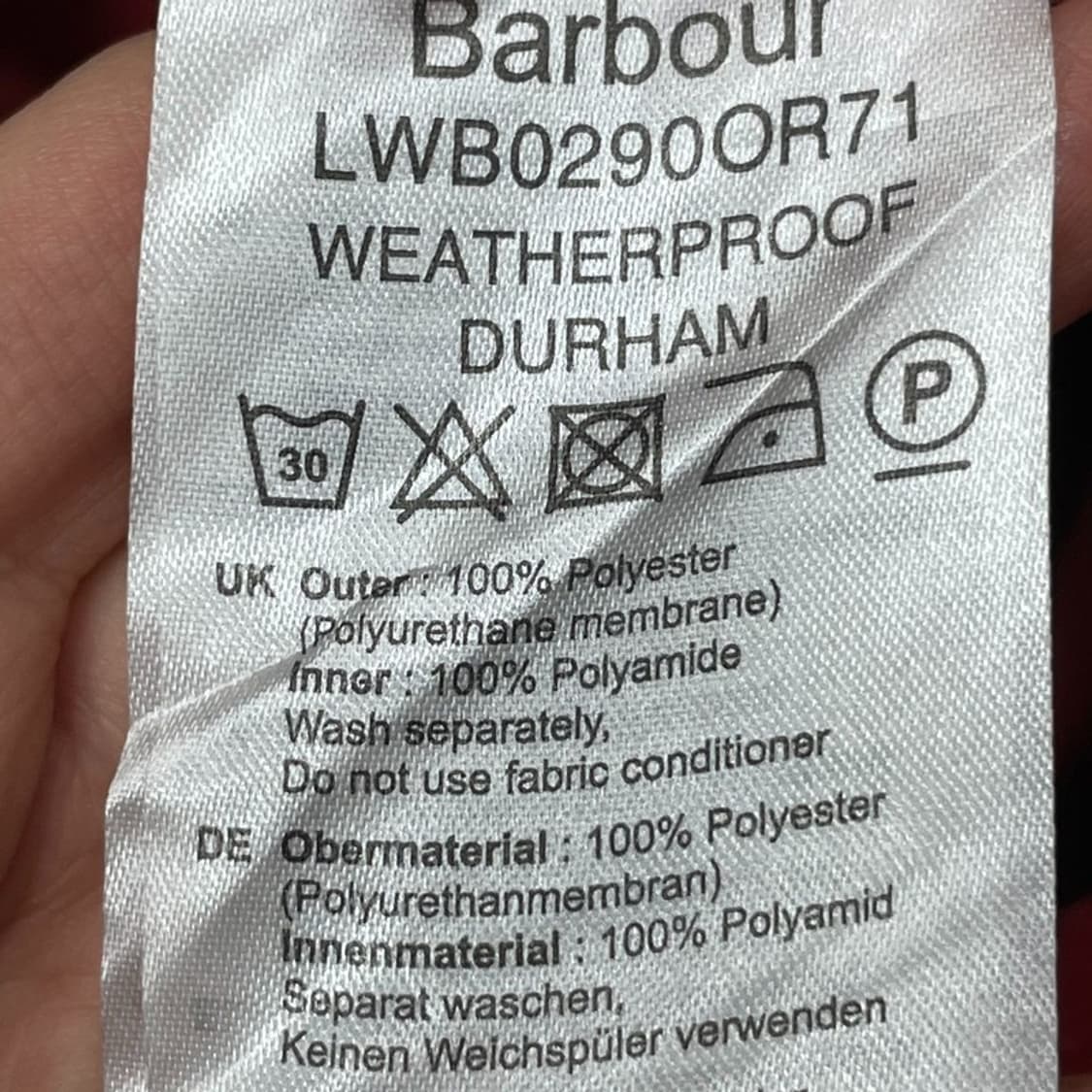 바버 로고 자수 후드 자켓 v0460 상품이미지10