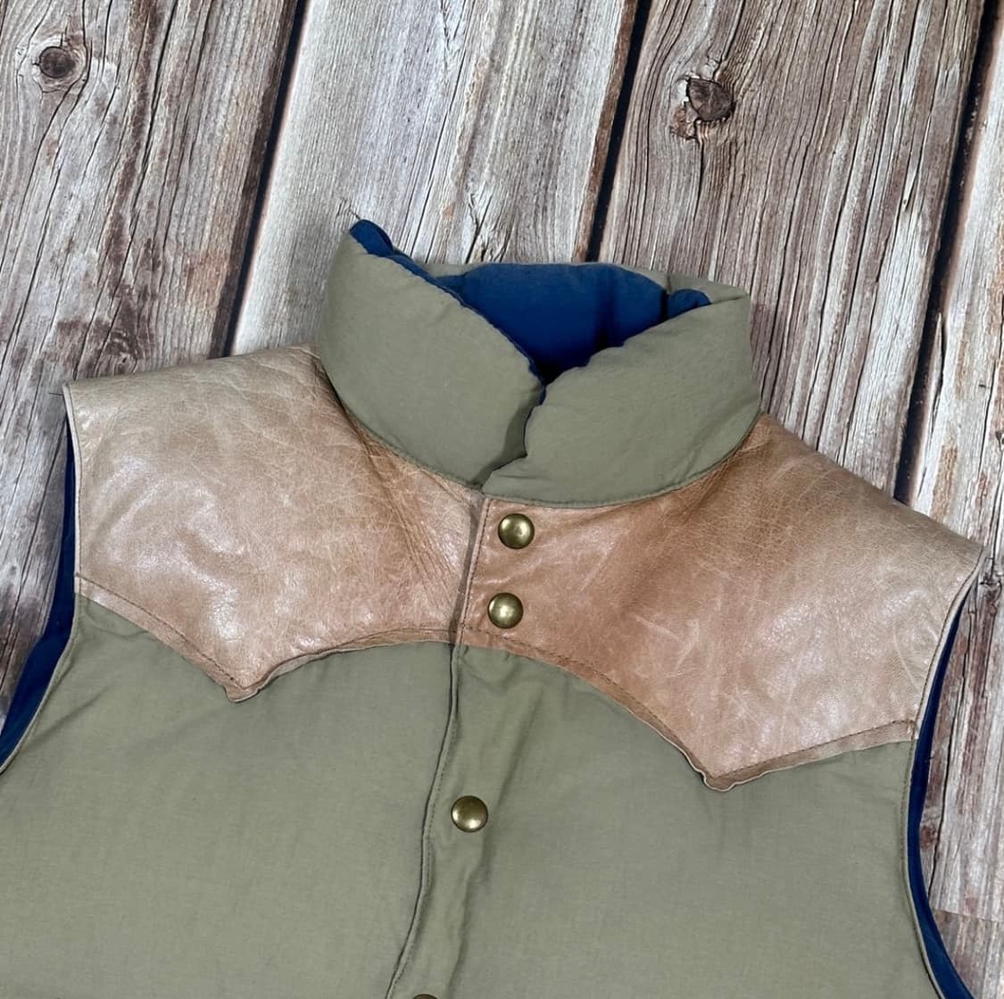 [S]더블웍스 by 웨어하우스 요크 레더 다운 베스트 상품이미지4