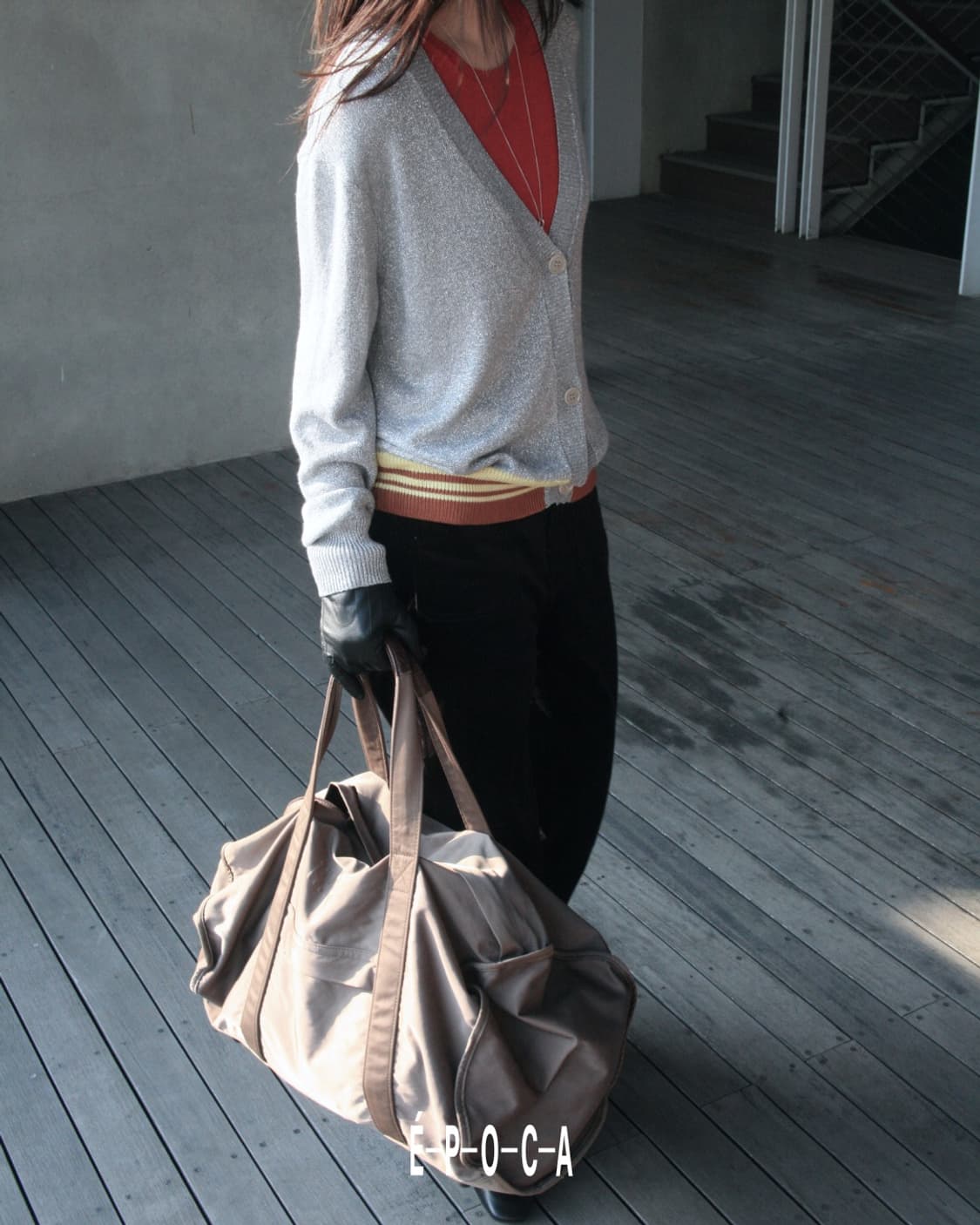 Silver Metalic Knit Cardigan 상품이미지4