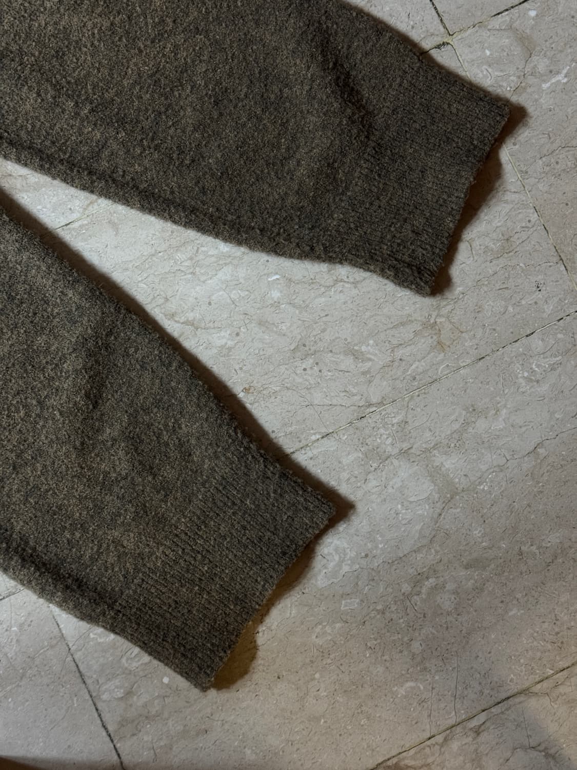 아모멘토 니트 팬츠 카키 브라운 M 상품이미지3