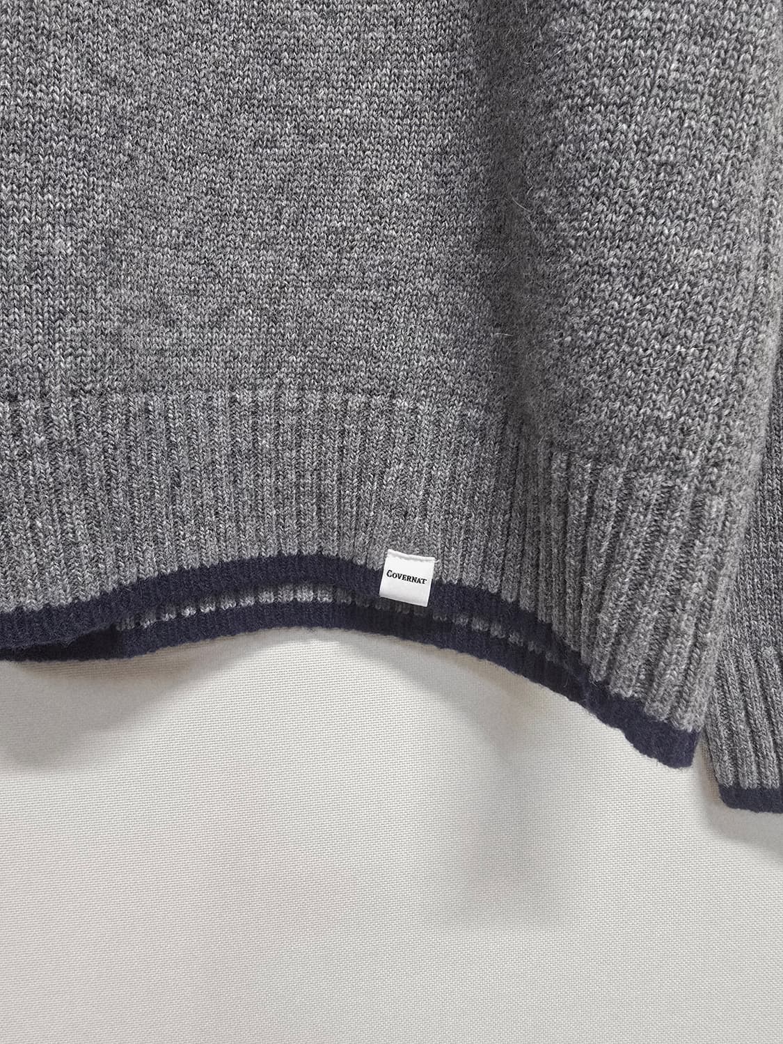커버낫 레터링 니트 스웨터 그레이 상품이미지3