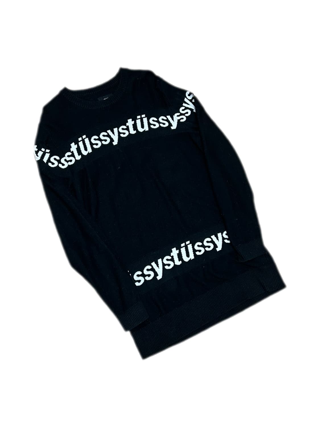 스투시 블랙 레터링 롱 니트 상품이미지2