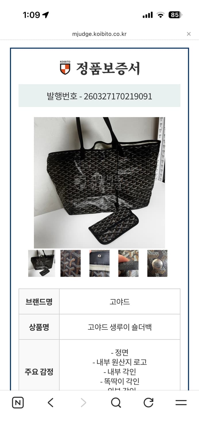 고야드 생루이백 GM 상품이미지9